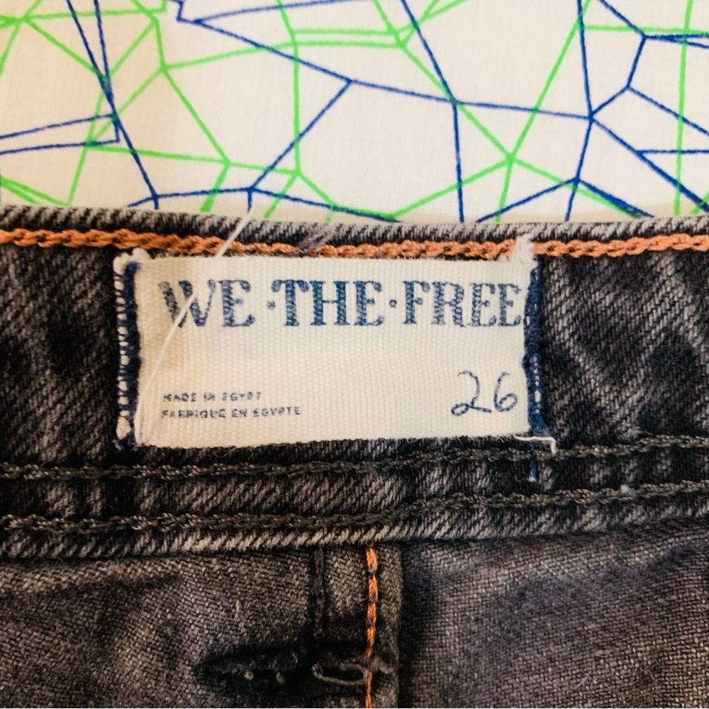 Free People We The Free Ava High Rise Washed Black Jeans size 26 - Picture 5 of 8